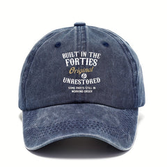Retro Washed Baseball Cap Letter Printed Peaked Cap