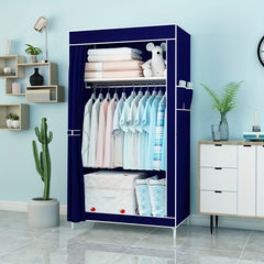 2 Tier Standing Wardrobe Rack Shoe Rack Height 57.5in Self Assembly