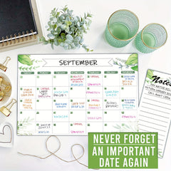 Magnetic Fridge Monthly Planner with Markers