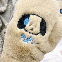 Autumn & Winter Sweaty Puppy Plush Gloves Warm Thick Gloves