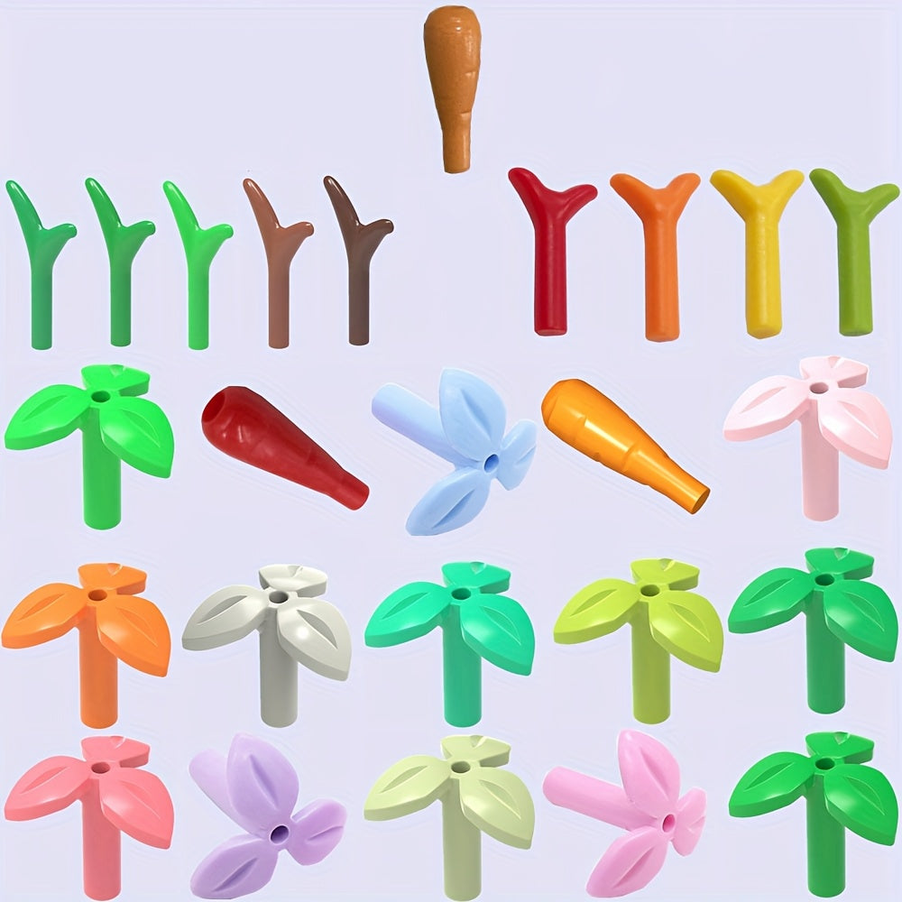 Mini Carrot Building Blocks Set Assorted Colors DIY Family Farm Vegetable Plants