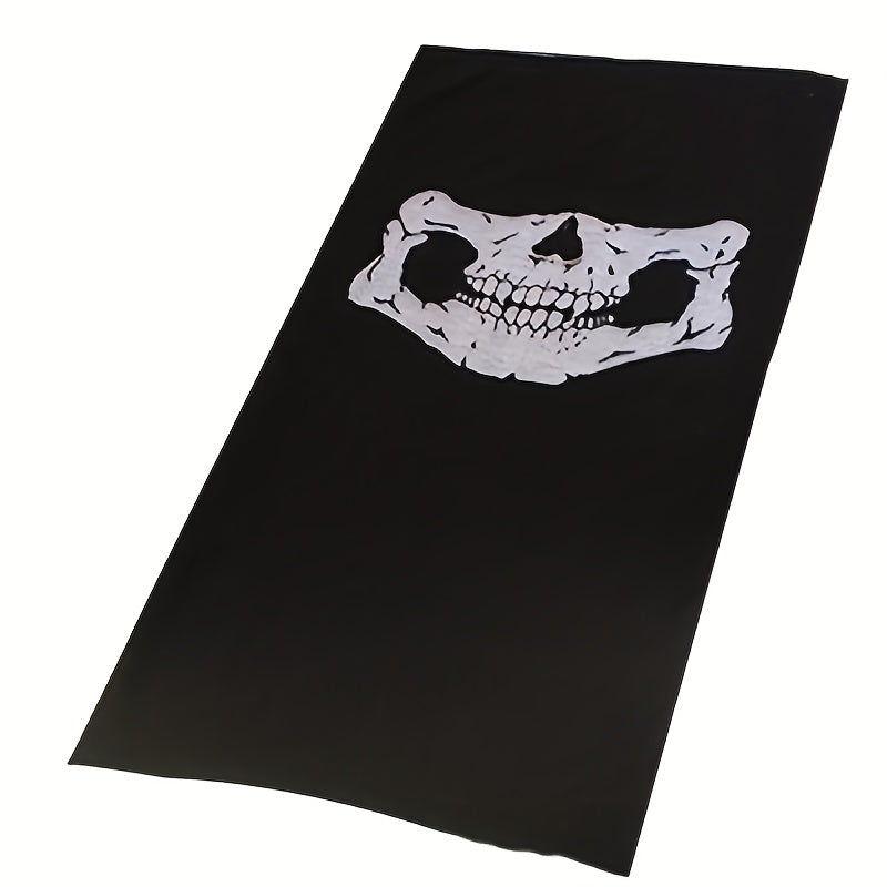 Bicycle Ski Skull Half Face Mask Ghost Scarf Neck Warmer Halloween Props