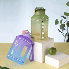1.5L High Capacity Sports Water Bottle with Silicone Straw