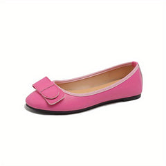 Bowknot Decor Slip On Flat Shoes - Women's Casual Lightweight Shoes