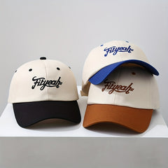 Men's Patchwork Alphabet Embroidery Duck Cap Outdoor Sunscreen Shade Base