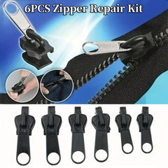 6pcs Zipper Plastic Slider Set for DIY Zipper Repair Sewing