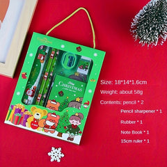 6pcs Christmas Stationery Set School Student Gift Supplies