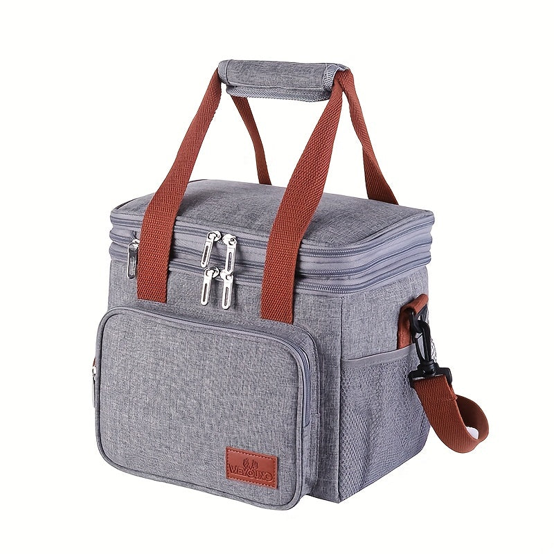 Large Insulated Lunch Bag with Adjustable Shoulder Strap