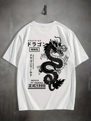 Men's Dragon Graphic T-Shirt for Summer Outdoor Activities