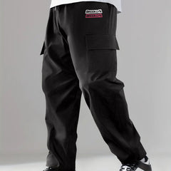 Brooklyn Print Cargo Pants Men s Stretch Pocket Casual Pants