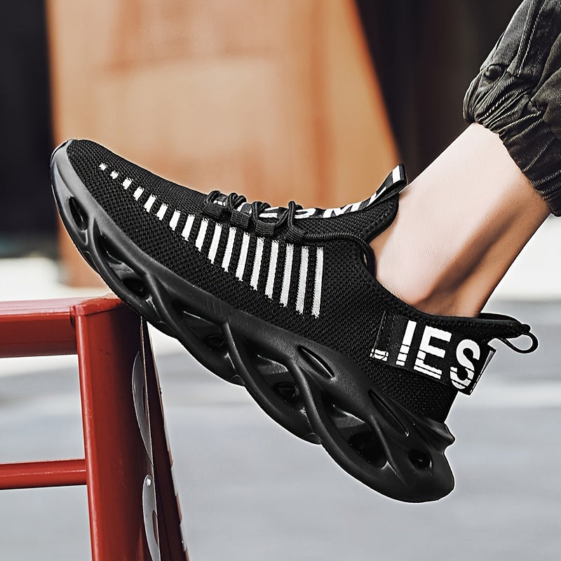 Slip On Wear-Resistant Running Shoes Elastic Breathable Sneakers