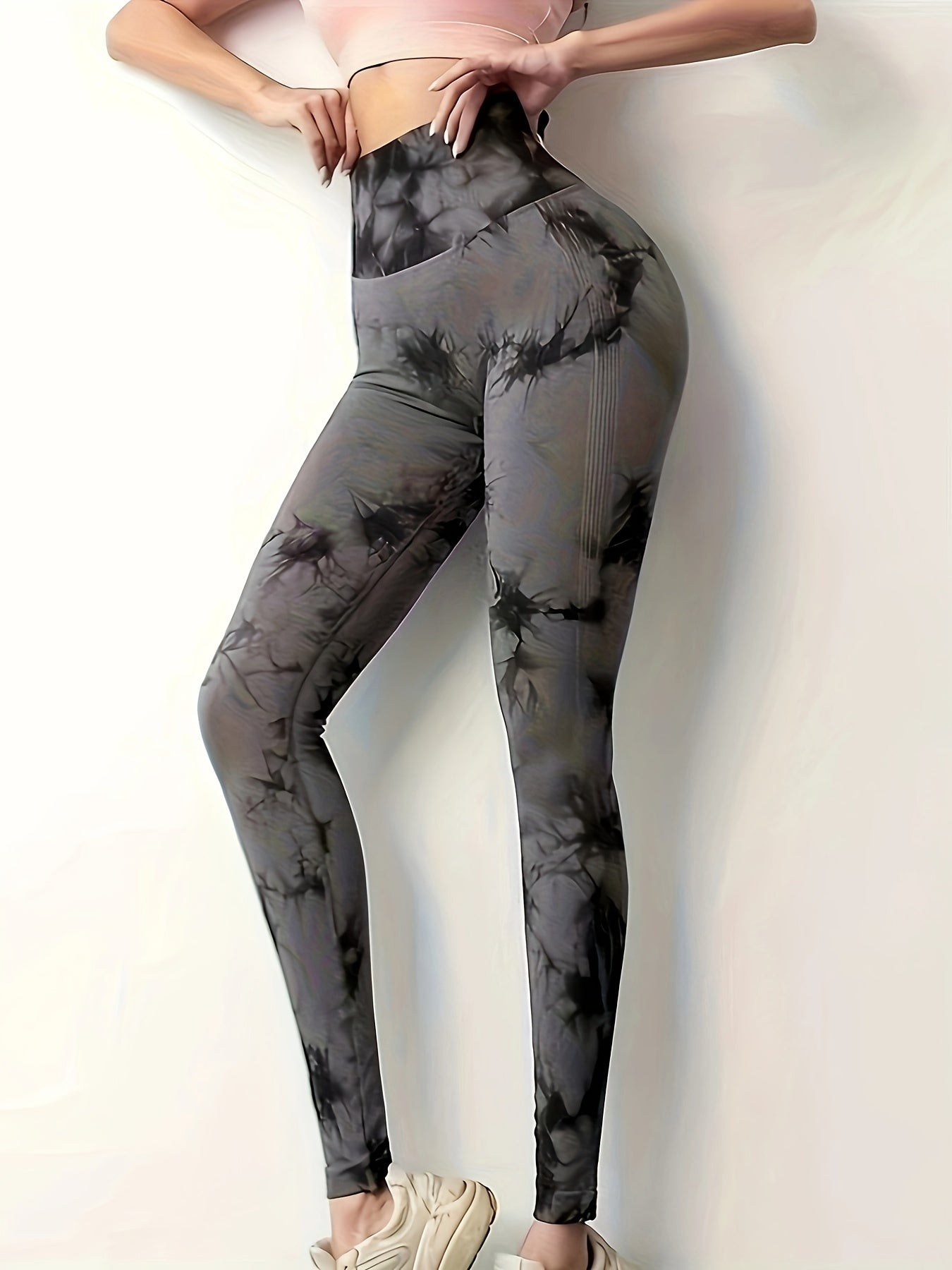 Tie Dye Seamless Fitness Leggings High Stretch Tummy Control Yoga Pants