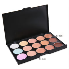 Pro 15 Colors Contouring Kit Cream Concealer Makeup Palette