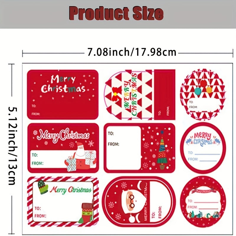 10 Sheets Christmas Decorative Adhesive Seal Labels Stickers