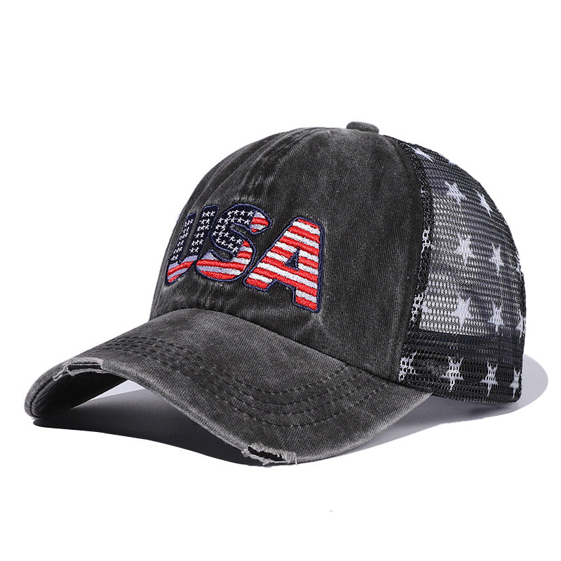 Embroidered Baseball Cap Peaked Cap Breathable Mesh Cap