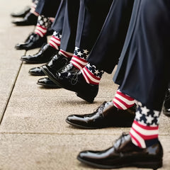 Men's American Flag Crew Socks x2 - Breathable & Comfy