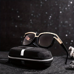 Men's Square Frame Sunglasses Steampunk UV Protection