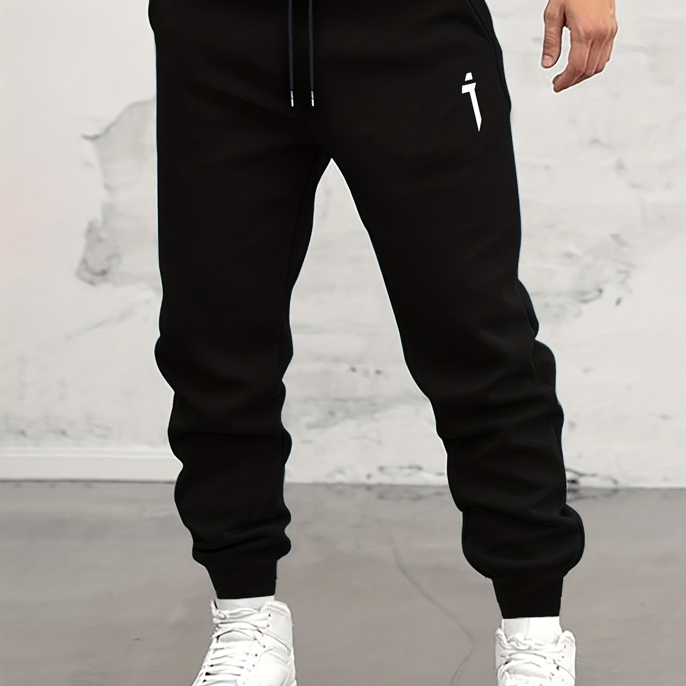 Print Drawstring Sweatpants Loose Fit Joggers