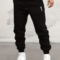 Print Drawstring Sweatpants Loose Fit Joggers