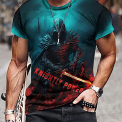 Men's 3D Knightly Power Graphic T shirt