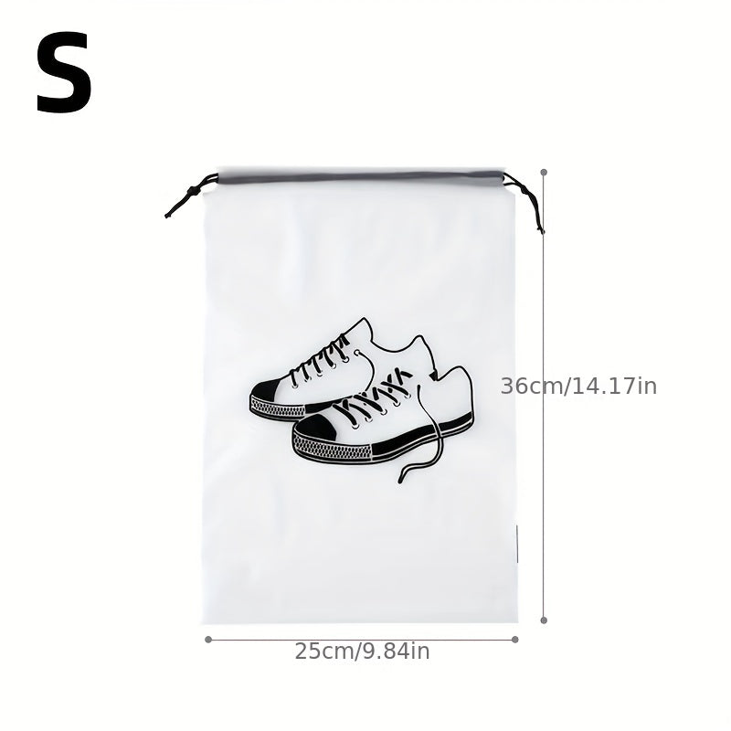 5pcs Portable Shoe Storage Bag Drawstring Foldable Travel Organizer