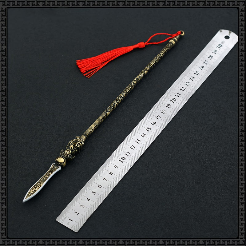Mini Lance Halberd Spear Pendant Key Chain Weapon Model Pendant