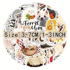 50pcs Ferret Blindfolded Graffiti Stickers Waterproof DIY Decoration
