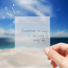 300 Sheets Transparent Sticky Notes Waterproof Memo Sticker