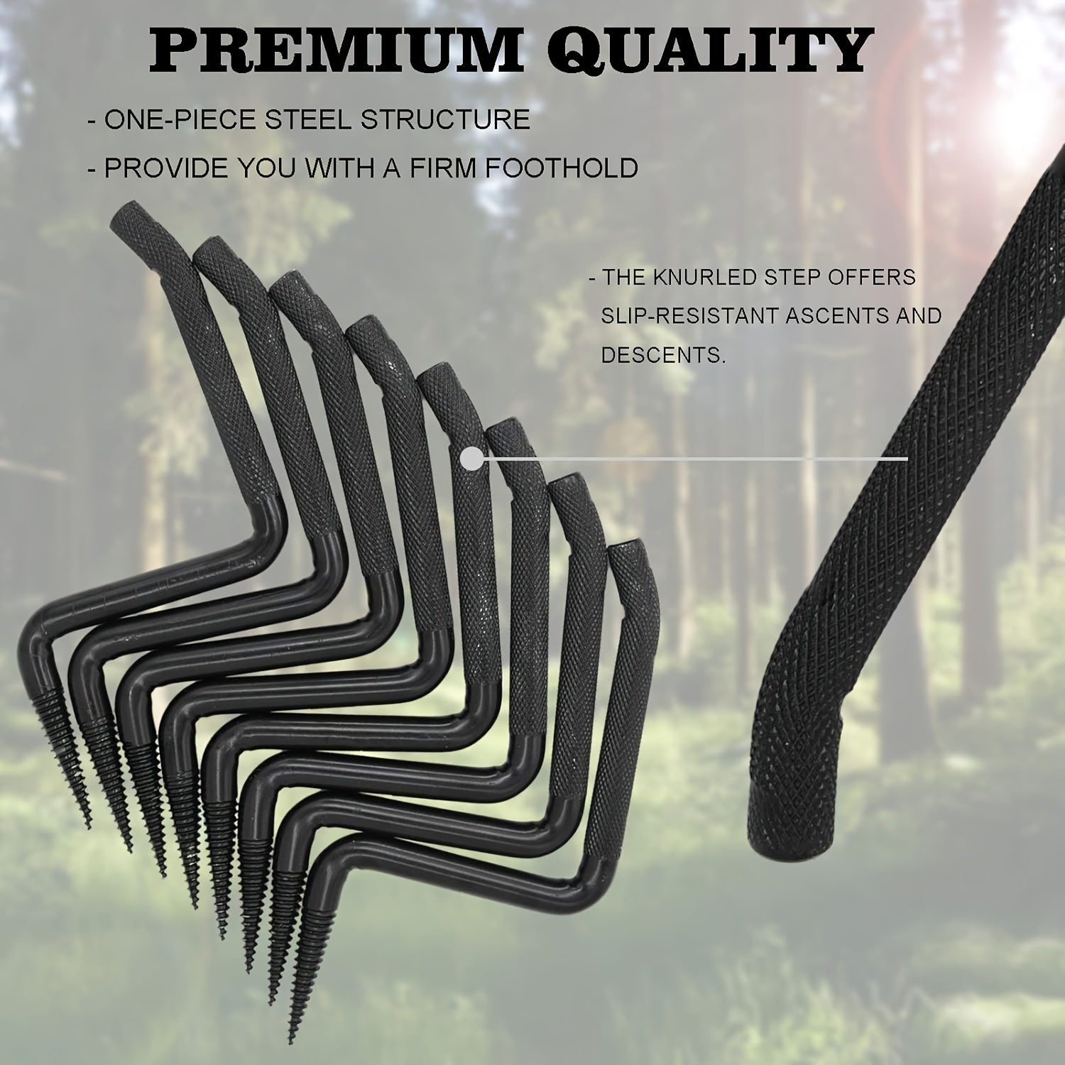 Outdoor Tree Steps Holds Up To 319 78KG Non Slip All Steel Material