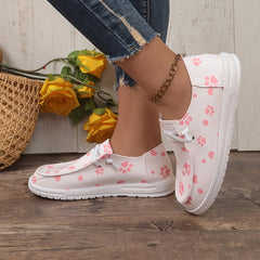 Women's Skate Shoes with Cartoon Pattern & Heart Sole Print
