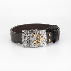 Men's Casual Brown PU Leather Belt