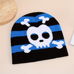 Knitted Hat with Skull Pattern for Men Women