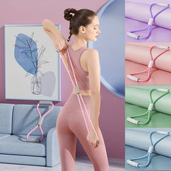 Yoga Fitness 8 Figure Stretcher Resistance Rope for Shoulder Back Beauty
