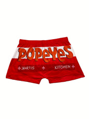 Colorblock Letter Print Skinny Yoga Shorts for Women