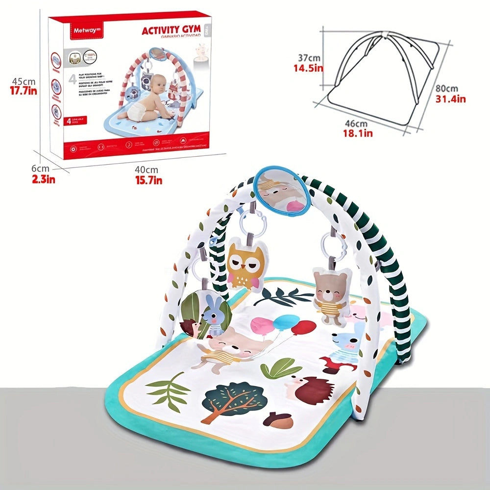 Cartoon Baby Gym Play Mat for Newborns & Toddlers