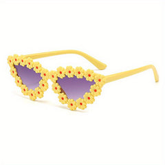 Y2K Flower Frame Sunglasses UV Protection for Girls