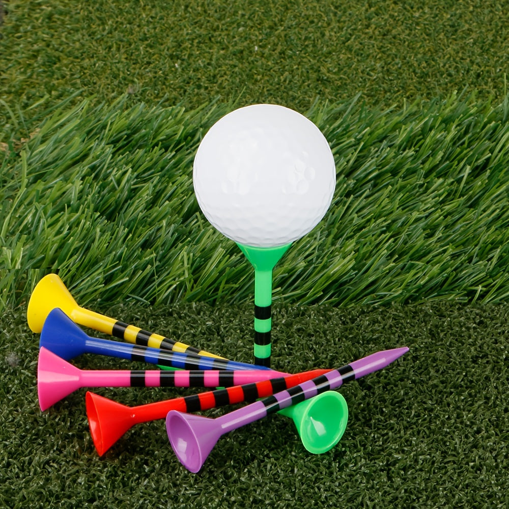 50 Mixed Plastic Golf Tees - Professional Reusable Golf Accessories