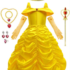 Girl's Princess Dress Party Costume with Accessories