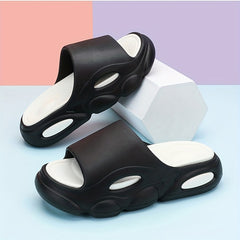 Men's Open Toe Slides Slip On Slippers - Indoor/Outdoor Platform Shoes