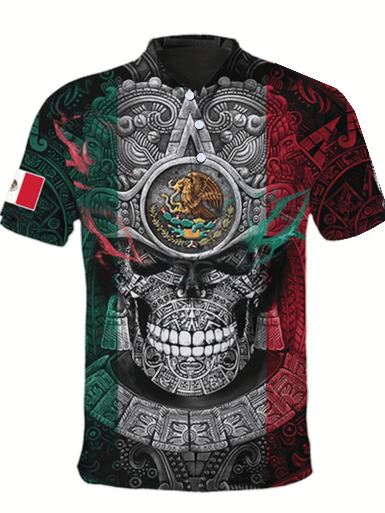 Skull And Eagle Men's Graphic Novelty T shirt Casual Comfy Tees