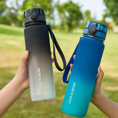 650ml Gradient Frosted Plastic Water Bottle Lightweight Leakproof Cup