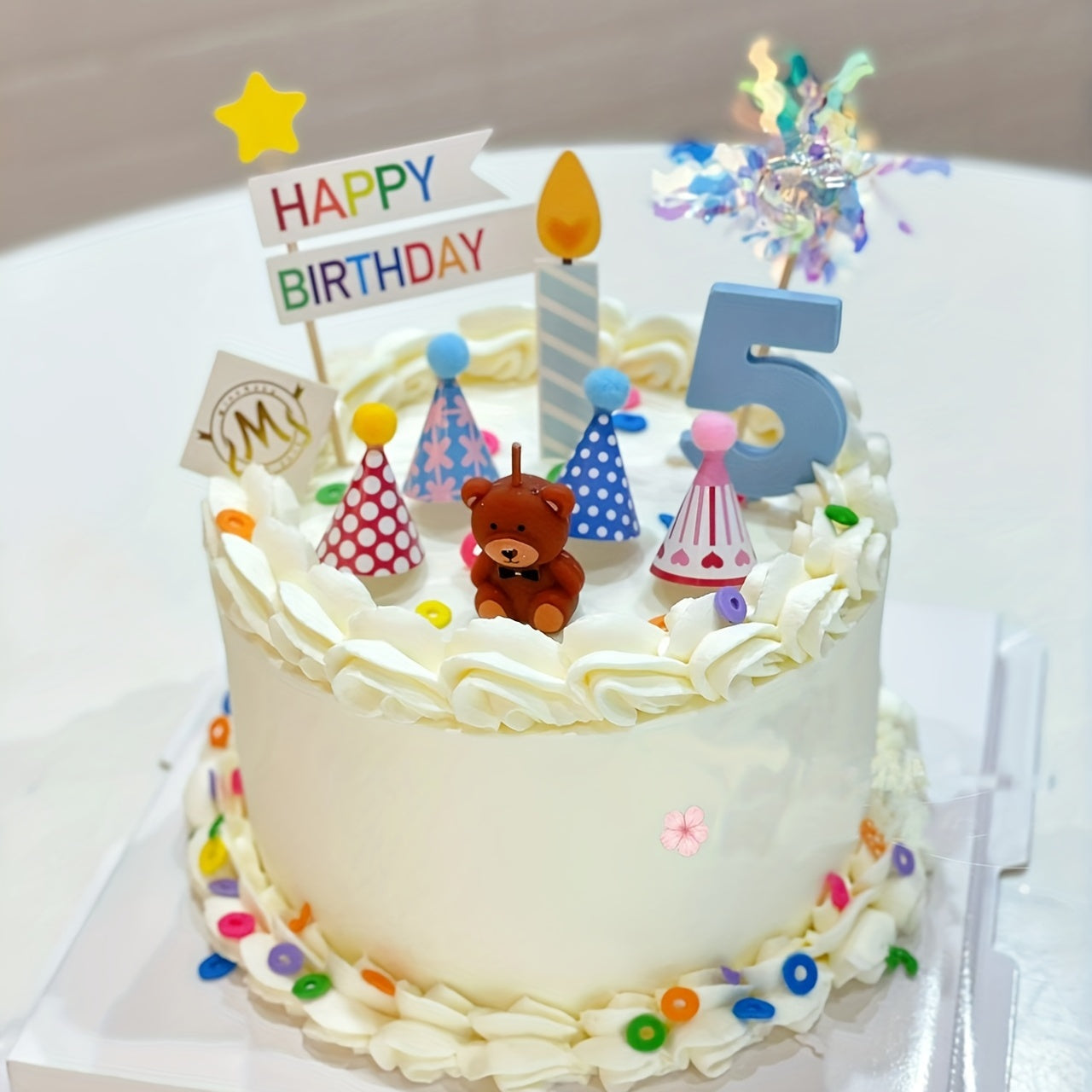Mini Fur Ball Hats for Cake Decoration
