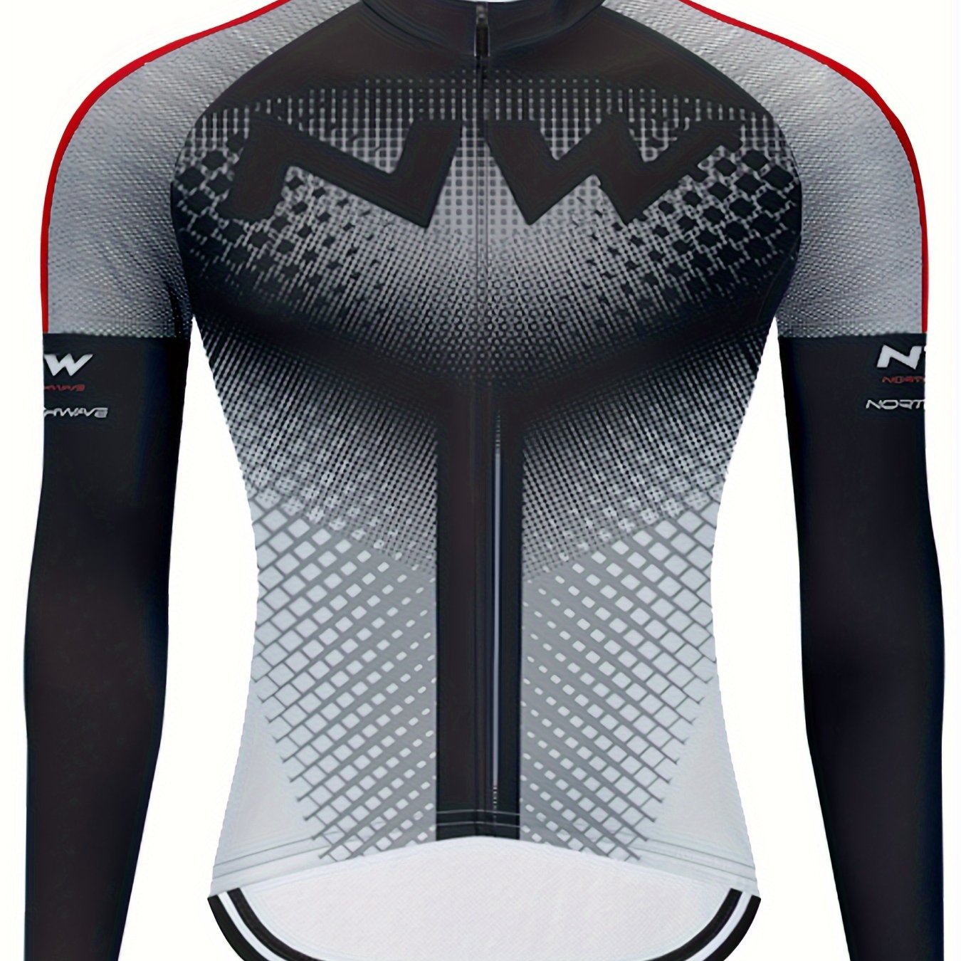 Geometric Pattern Men's Zip Up Cycling Jersey