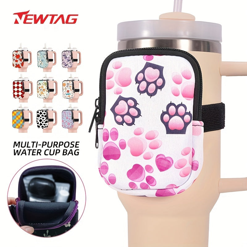 Leopard Print Bottle Storage Bag 40Oz Ice Tumbler Purse Bag