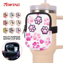 Leopard Print Bottle Storage Bag 40Oz Ice Tumbler Purse Bag