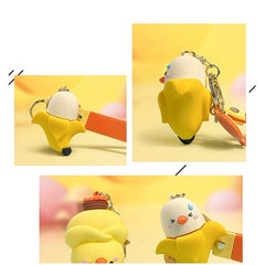 Cartoon Chicken Dll Keychain Bag Car Key Pendant Halloween Gift