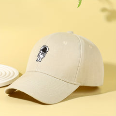Astronaut Baseball Cap Beige Dad Hat Lightweight Adjustable Sun Hats