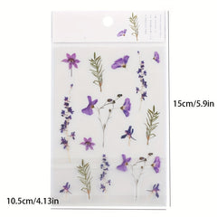 Flower Series PET Stickers for DIY Handbook Decoration Material - 6 Styles