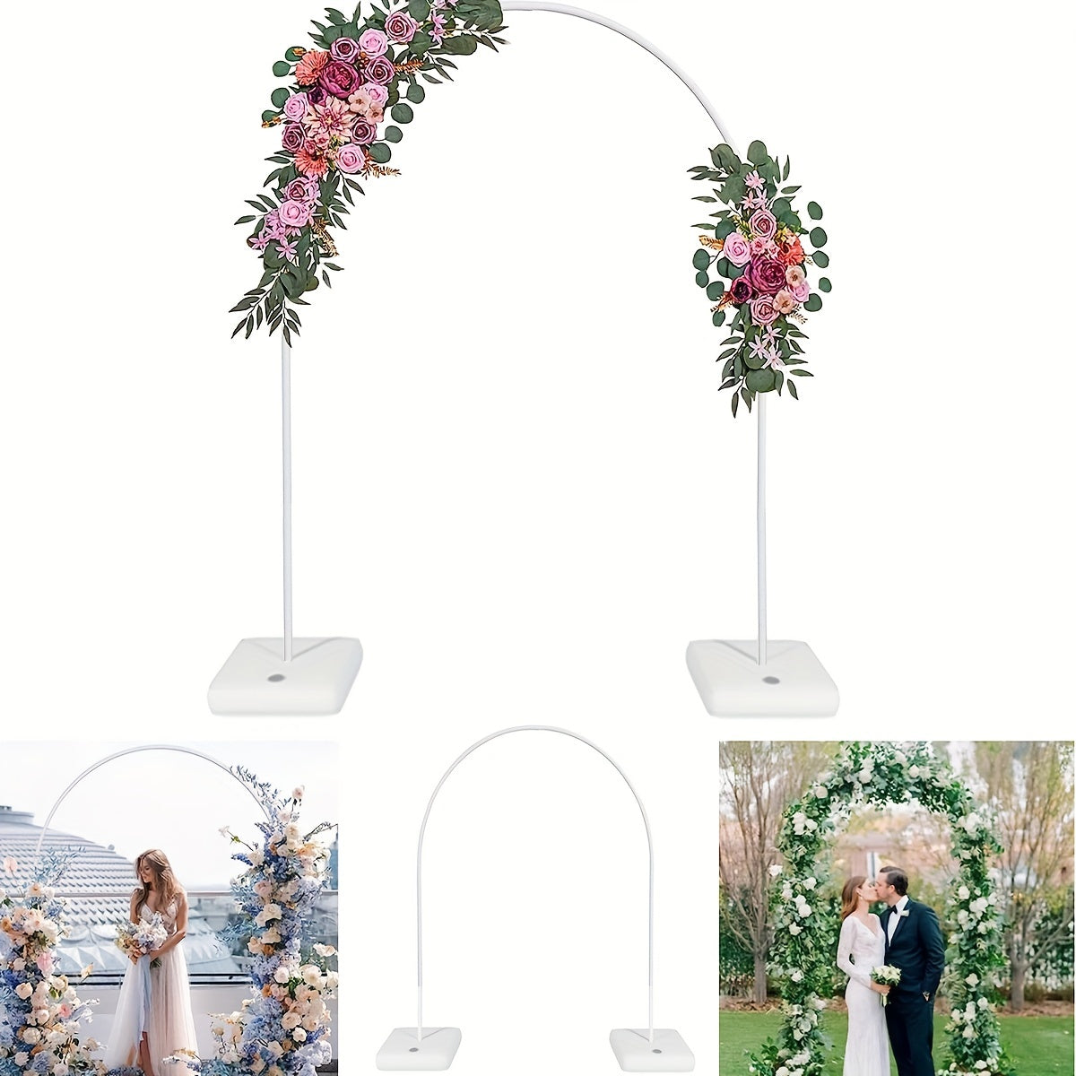 4 in 1 Wedding Arch Stand Backdrop Balloon Ring