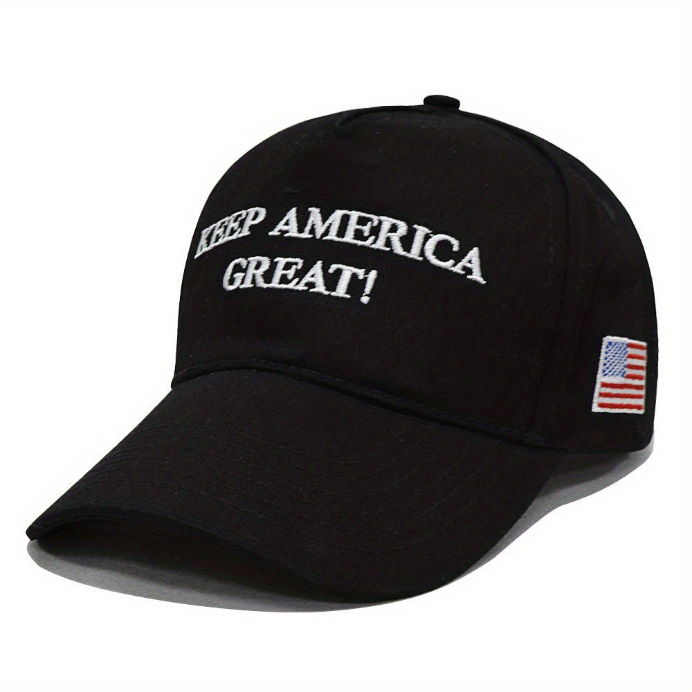 Flag Embroidery Baseball Cap Solid Cotton Dad Hat Unisex Sports Hat